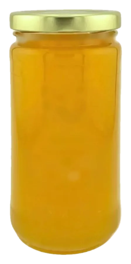 Linden honey in a one-pound glass jar